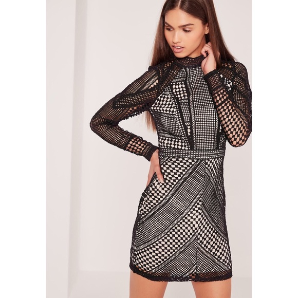 missguided black lace dress